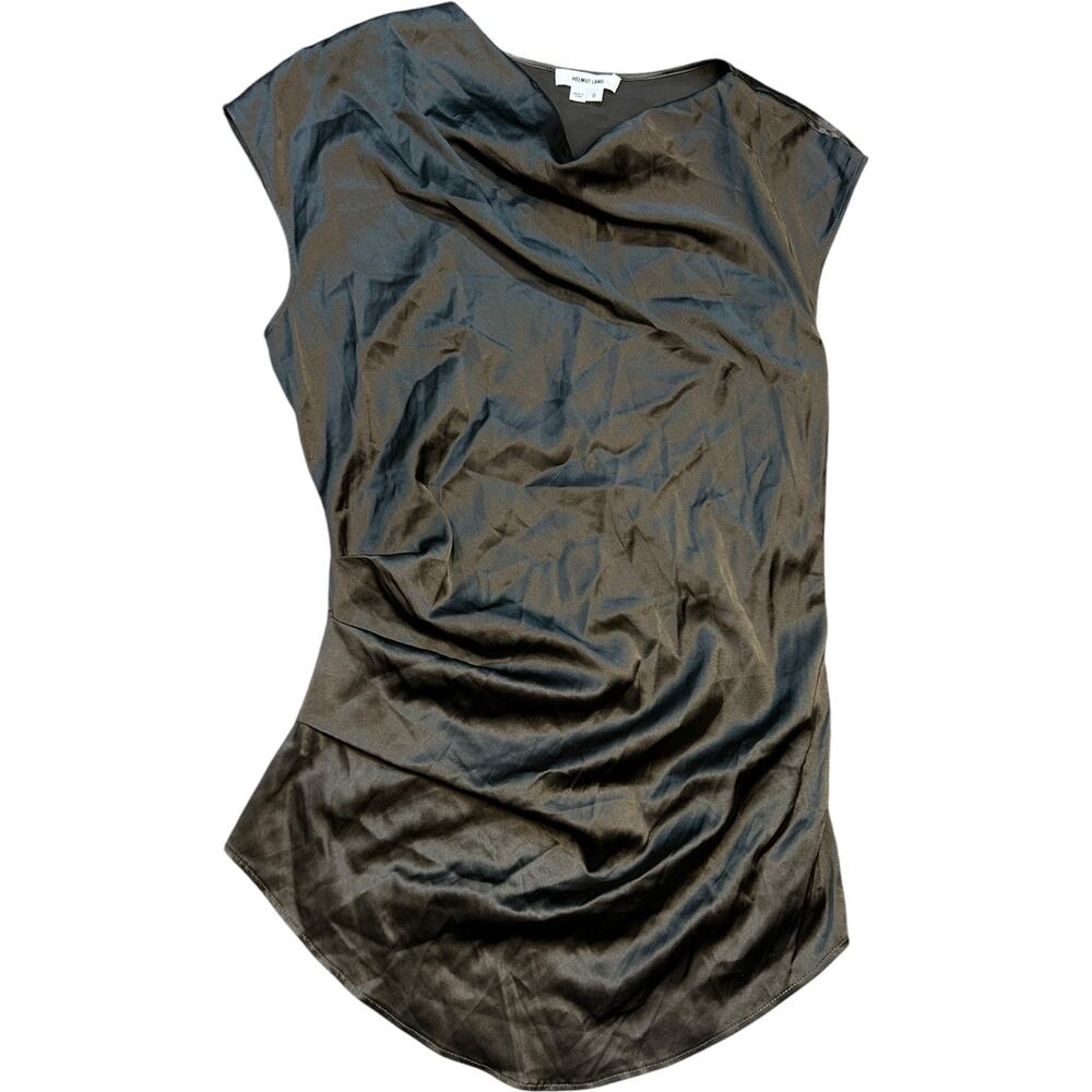 Helmut Lang Silk Cowl Sleeveless Top